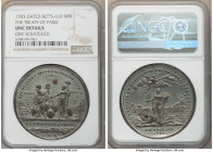 "Peace of Versailles" white-metal Medal 1783-Dated UNC Details (Obverse Scratched) NGC, Betts-610, BHM-255. SIC HOSTES CONCORDIA IVNGIT AMICOS Prudenc...