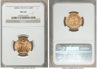 Republic gold 20 Francs 1898-A MS64 NGC, Paris mint, KM825. Blush tinted gold. 

HID09801242017

© 2022 Heritage Auctions | All Rights Reserved