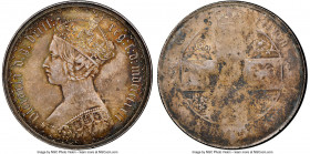 Victoria Mint Error - Reverse Struck Through Capped Die "Gothic" Florin 1872 MS64 NGC, KM746.2. A popular denomination not often encountered as a mint...