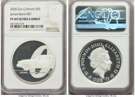 Elizabeth II Pair of Certified silver Proof "James Bond 007" Pounds 2020 NGC, KM-Unl. Includes (1) 5 Pounds 2 oz PR69 Ultra Cameo and (1) 2 Pounds PR7...