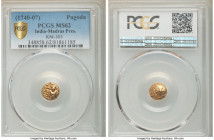 British India. Madras Presidency gold Pagoda ND (1740-1807) MS62 PCGS, Fort St. George mint, KM303. Star reverse. 

HID09801242017

© 2022 Heritag...
