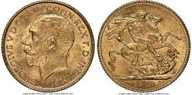 British India. George V gold Sovereign 1918-I MS63 NGC, Bombay mint, KM-A525, S-3998. AGW 0.2355 oz. 

HID09801242017

© 2022 Heritage Auctions | ...