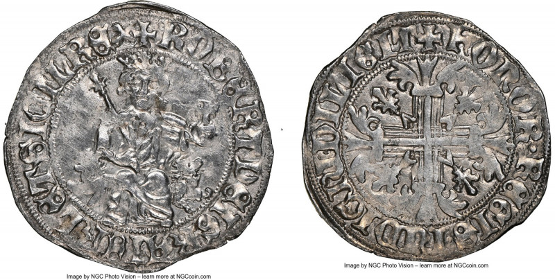 Naples & Sicily. Robert d'Anjou Gigliato ND (1309-1343) MS62 NGC, MIR-28. 28mm. ...