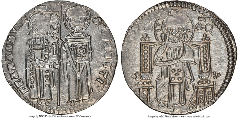 Venice. Francesco Dandolo Grosso ND (1328-1339) MS63 NGC, Paolucci-2. 2.20gm. 
...