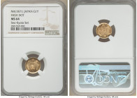 Meiji gold "High Dot" Yen Year 4 (1871) MS64 NGC, Osaka mint, KM-Y9. High dot variety. Seo-Kyoto Set. Satin surfaces with honey gold color. 

HID098...