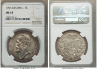 Johann II 5 Kronen 1904 MS63 NGC, Vienna mint, KM-Y4. Olive-gray and peach toning. 

HID09801242017

© 2022 Heritage Auctions | All Rights Reserve...