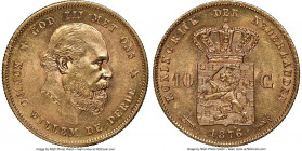 Willem III gold 10 Gulden 1876 MS63 NGC, Utrecht mint, KM106. AGW 0.1947 oz. 

HID09801242017

© 2022 Heritage Auctions | All Rights Reserved