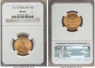Wilhelmina gold 10 Gulden 1911 MS64 NGC, Utrecht mint, KM149. AGW 0.1947 oz. 

HID09801242017

© 2022 Heritage Auctions | All Rights Reserved