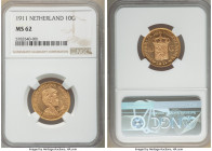 Wilhelmina gold 10 Gulden 1911 MS62 NGC, Utrecht mint, KM149. AGW 0.1947 oz. 

HID09801242017

© 2022 Heritage Auctions | All Rights Reserved