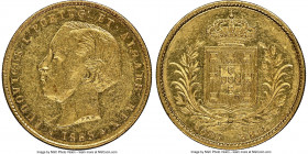 Luiz I gold 5000 Reis 1863 AU58 NGC, KM508. Mintage: 38,000. Two year type. 

HID09801242017

© 2022 Heritage Auctions | All Rights Reserved