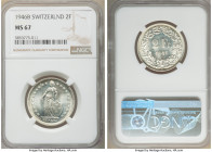 Confederation 2 Francs 1946-B MS67 NGC, Bern mint, KM21.

HID09801242017

© 2022 Heritage Auctions | All Rights Reserved