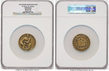 Confederation bronze "Fribourg Shooting Festival" Medal 1934 MS66 Brown NGC, Richter-434b. 50mm. Sold with original case of issue. Mislabeled on the h...