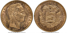 Republic gold 20 Bolivares 1905 MS62 NGC, Paris mint, KM-Y32. Rose colored gold. AGW 0.1867 oz. 

HID09801242017

© 2022 Heritage Auctions | All R...