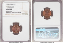 4-Piece Lot of Certified Assorted Issues, 1) Portuguese India: Portuguese Administration 10 Centavos 1959 - MS65 Red and Brown NGC, KM30 2) Macau: Por...