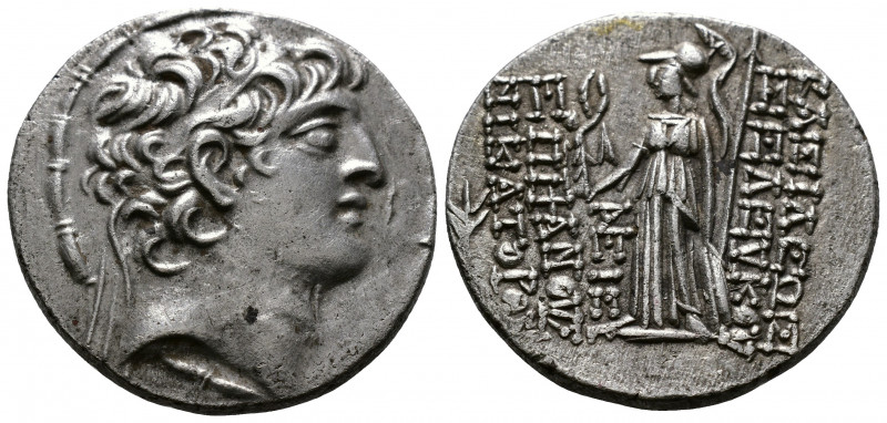(Silver.15.34g. 30 mm) SELEUKID KINGS OF SYRIA. Seleukos VI Epiphanes Nikator, c...