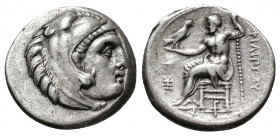 (Silver. 4.23g 19mm) Kings of Macedon. Sardeis. Philip III Arrhidaeus 323-317 BC. Drachm AR
In the name of Alexander III. Struck under Menander, circ...