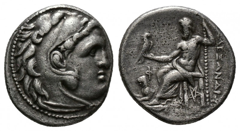 (Silver. 4.16g 18mm) Kings of Macedon. Kolophon. Alexander III \"the Great\"" 33...