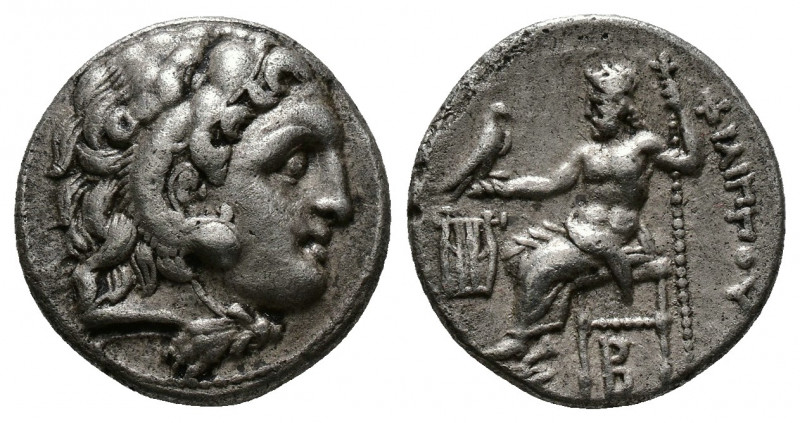 (Silver. 4.14g 17mm) Kings of Macedon. Kolophon. Philip III Arrhidaeus 323-317 B...