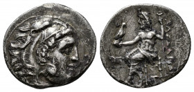 (Silver. 3.93g 20mm) Kings of Macedon. Uncertain mint in Western Asia Minor. Alexander III "the Great" 336-323 BC. Drachm AR
Head of Herakles to righ...