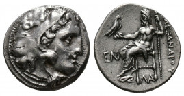 (Silver. 4.32g 18mm) KINGS OF MACEDON. Alexander III ‘the Great’, 336-323 BC. Drachm Kolophon
struck by Antigonos Monophthalmos, circa 319-310. 
Hea...