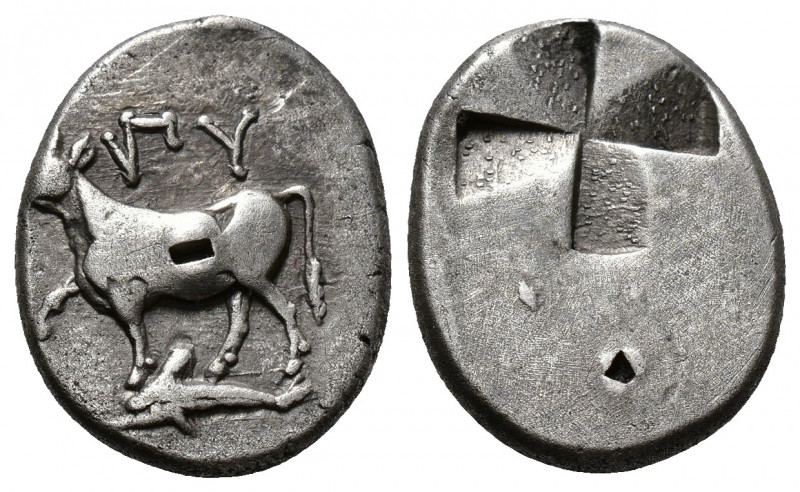 (Silver. 5.35g 17mm) Thrace, Byzantion AR Siglos. Circa 340-320 BC. AR
Bull sta...