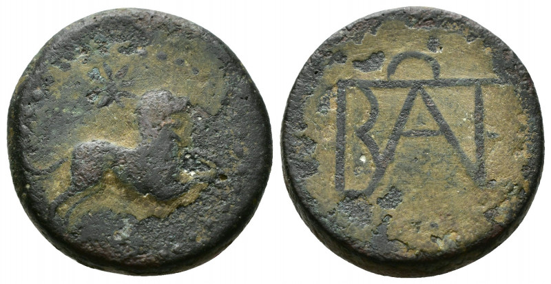 (Bronze. 9.35g 22mm) KINGS OF BOSPOROS. Polemo I (Circa 37-8 BC). Ae. Pantikapai...