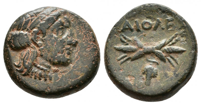 (Bronze. 4.33g 17mm) Lesbos, Methymna. Koinon of Aiolis. AE c. 4th century BC.
...
