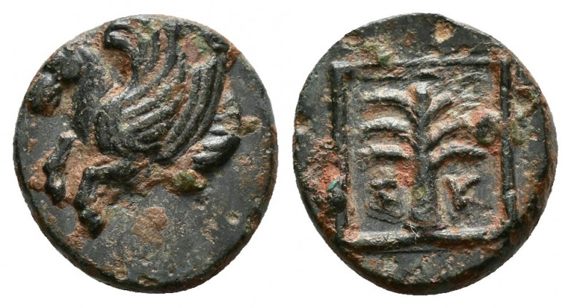 (Bronze. 1.29g 12mm) TROAS. Skepsis. Circa 400-310 BC. AE 
Forepart of Pegasos ...