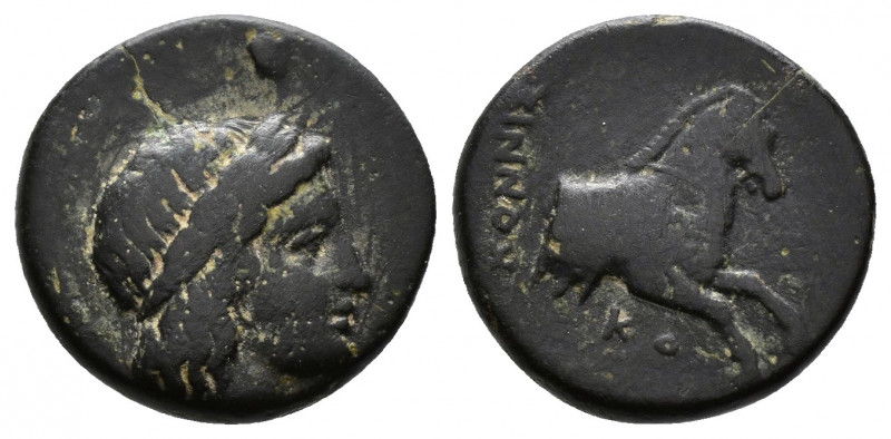 (Bronze.2.19g 14mm) IONIA. Kolophon. Ae Dichalkon (Circa 330-285 BC). Konnis, ma...