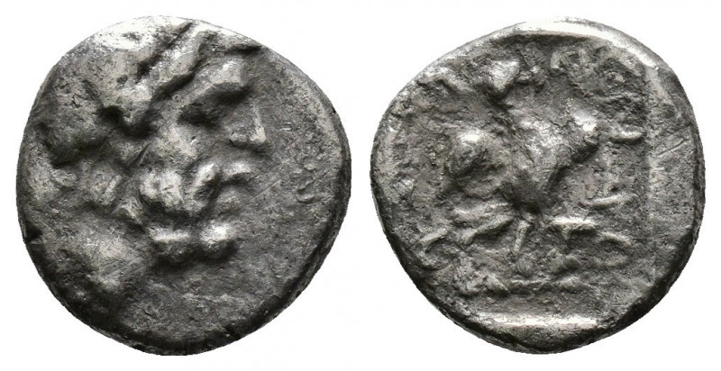 (Silver. 0.99g 11mm) Caria Stratonikeia AR Hemidrachm (or Obol?).. Circa 88-85 B...