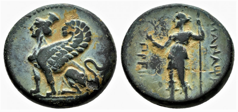 (Bronze. 4.30g 18mm) PAMPHYLIA, Perge. Circa 260-230 BC. AE 
Sphinx seated left...