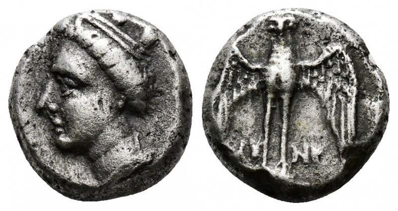 (Silver. 3.80g. 14mm) Pontos, Amisos AR Drachm. Circa 300-125. 
Turreted head o...