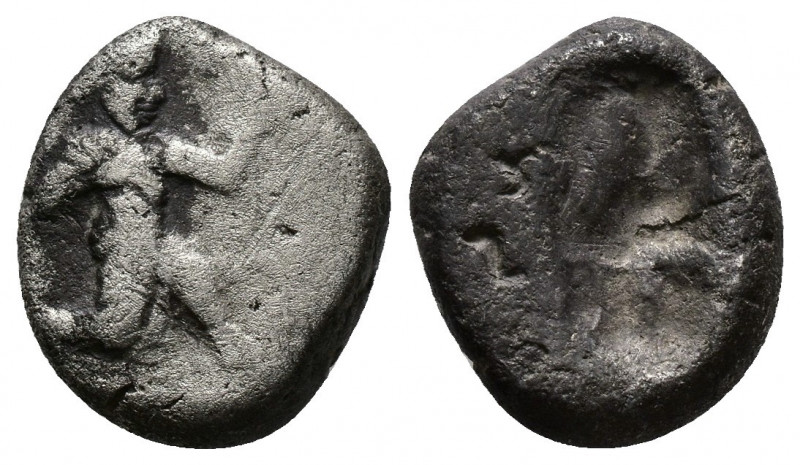 (Silver. 5.10g. 14mm) PERSIA. Achaemenid Empire AR Siglos, times of Artaxerxes I...