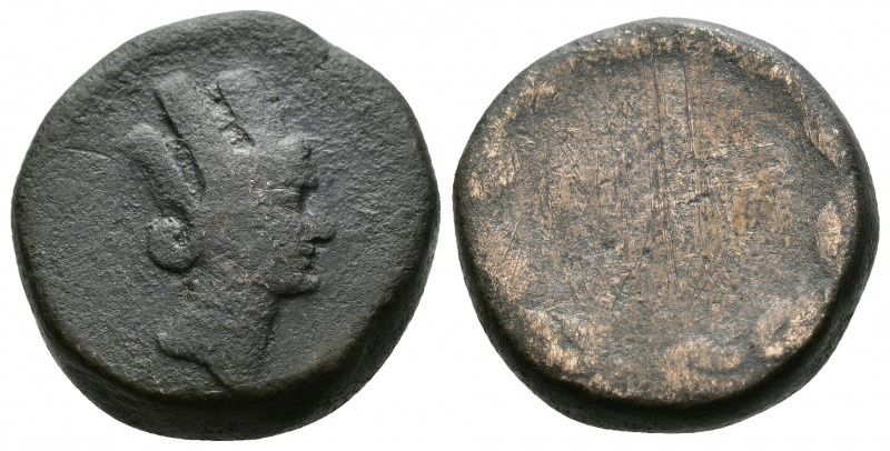 (Bronze.13.68 g. 22 mm) KINGS OF SOPHENE. Artagigarta. 1st century BC).
Draped ...