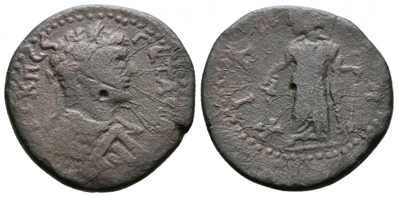 (Bronze.6.35g 23mm) ISLANDS off ELIS, Kephallenia, Kranium/Cranium. Geta as Caes...