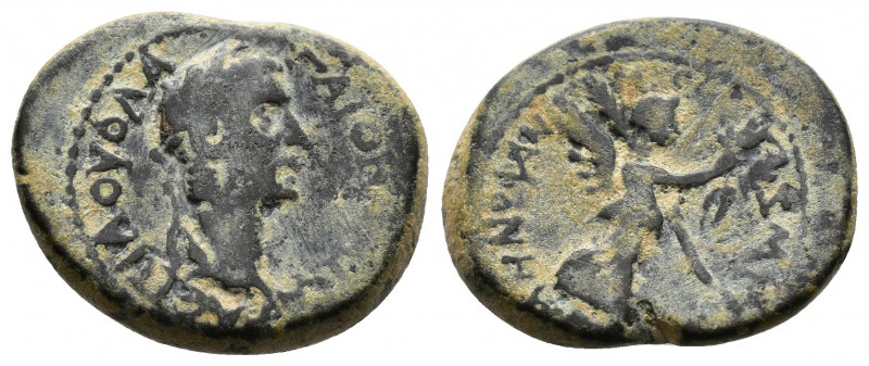 (Bronze, 4.49g 18mm) Gaius called Caligula of Smyrna, Ionia. 37-41. 
C. Calpurn...