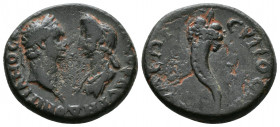 (Bronze, 6.94g 20mm) LYDIA, Nysa. Domitian, with Domitia. AD 81-96. Æ. 
Confronted busts of Domitian and Domitia 
Rev.ΝΥϹΑƐΩΝ ƐΥΠΟϹΙΑ Cornucopia. 
...