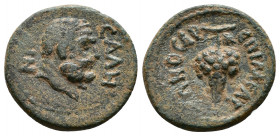 (Bronze.2.23g 18mm) LYDIA. Sala. Pseudo-autonomous issue Time of Trajan (98-117) AE Melitôn Sala. (archon) 
ϹΑΛΗΝΩΝ; /bearded head of Heracles, right...
