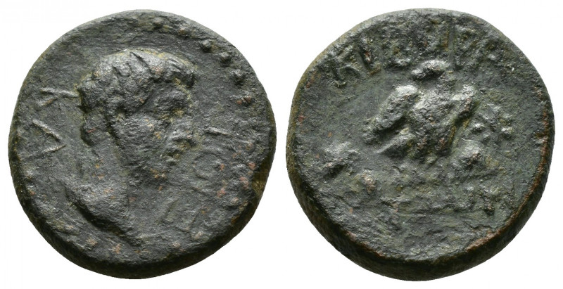 (Bronze, 4.20g 15mm) PHRYGIA. Cibyra. Augustus (27 BC-14 AD).
Bare head of Augu...