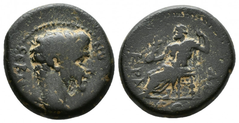 (Bronze, 5.27g 15mm) PHRYGIA. Synnada. Augustus (27 BC-14 AD). Ae. Krassos, magi...