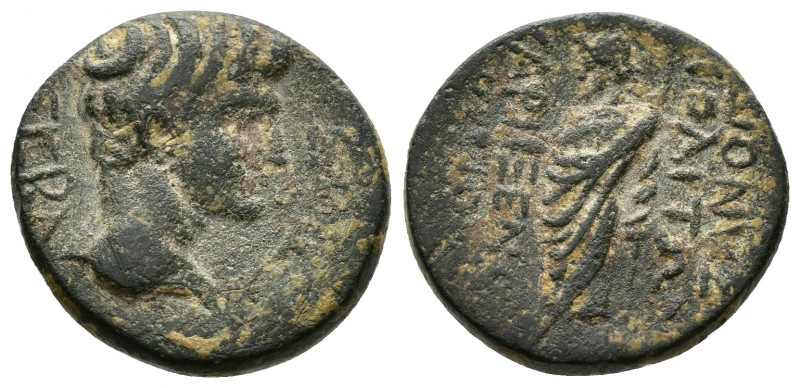 (Bronze, 4.10g 16mm) PHRYGIA. Laodicea ad Lycum. Tiberius (14-37) Unrecorded meg...