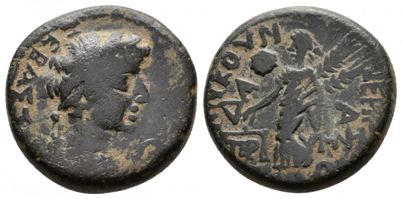 (Bronze, 6.99g 17mm) PHRYGIA, Prymnessus. Tiberius. AD 14-37. Kaikilios Plokamos...
