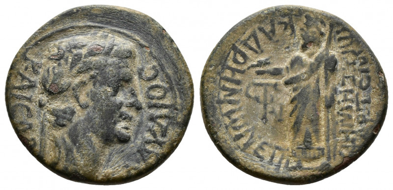 (Bronze, 3.99g 19mm) Claudius of Cadi, Phrygia. AD 41-54. Demetrius Artema, magi...