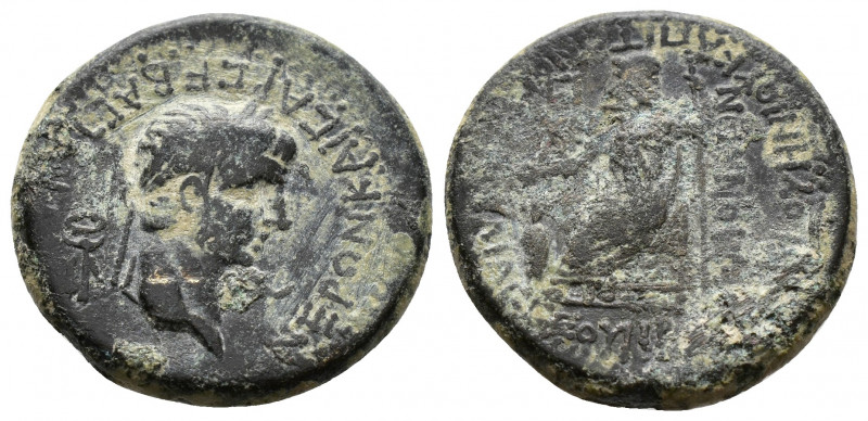 (Bronze, 4.89g 19mm) PHRYGIA. Acmoneia. Nero (AD 54-68). Ae (circa AD 62).
NEPO...