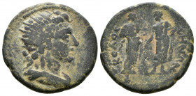 (Bronze, 6.62g 24mm) PHRYGIA. Colossae. Pseudo-autonomous. Time of the Antonines (138-192). 
Radiate and draped bust of Helios right.
Rev: ΚΟΛΟССΗΝΩ...