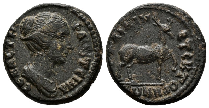 (Bronze.4.25g 19mm) PHRYGIA. Apameia. Faustina II (Augusta 147-176). Ae.
ΦAVCTE...