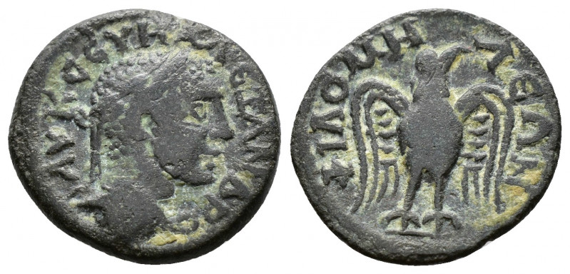 (Bronze, 2.19g 15mm) Phrygia, Philomelium. Severus Alexander. A.D. 222-235. 
AV...