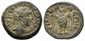 (Bronze, 2.81g 16mm) Phrygia, Philomelium. Severus Alexander. A.D. 222-235.
 AV K CЄVH AΛЄΞANΔPOC, laureate head of Severus Alexander right 
Rev.ΦIΛ...
