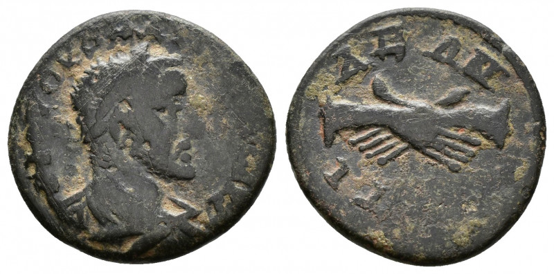 (Bronze, 2.47g 17mm) PHRYGIA, Cotiaeum. Maximinus I. AD 235-238. 
 Laureate, dr...