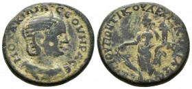 (Bronze, 7.54g 21mm) PHRYGIA. Kotiaion. Otacilia Severa (Augusta, 244-249). Ae. Gaius Julius Pontikus, magistrate.
Obv: M OTAKIΛIA CEOVHEPA CE.
Diad...